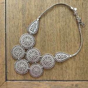Silver statement necklace